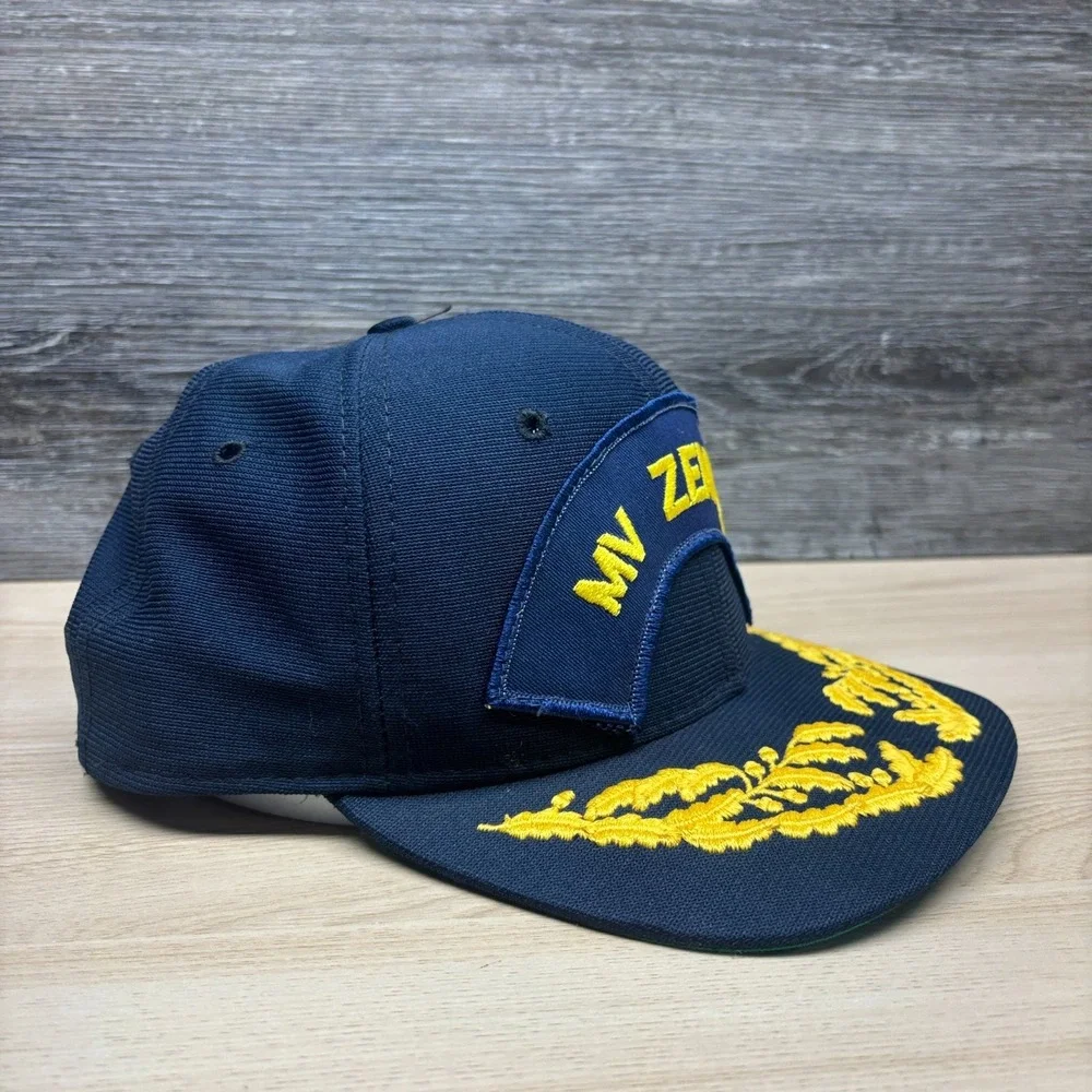 Vintage MV Zenith Cruise Ship Hat Cap Snap Back Blue Scrambled Eggs New Era 90s‎